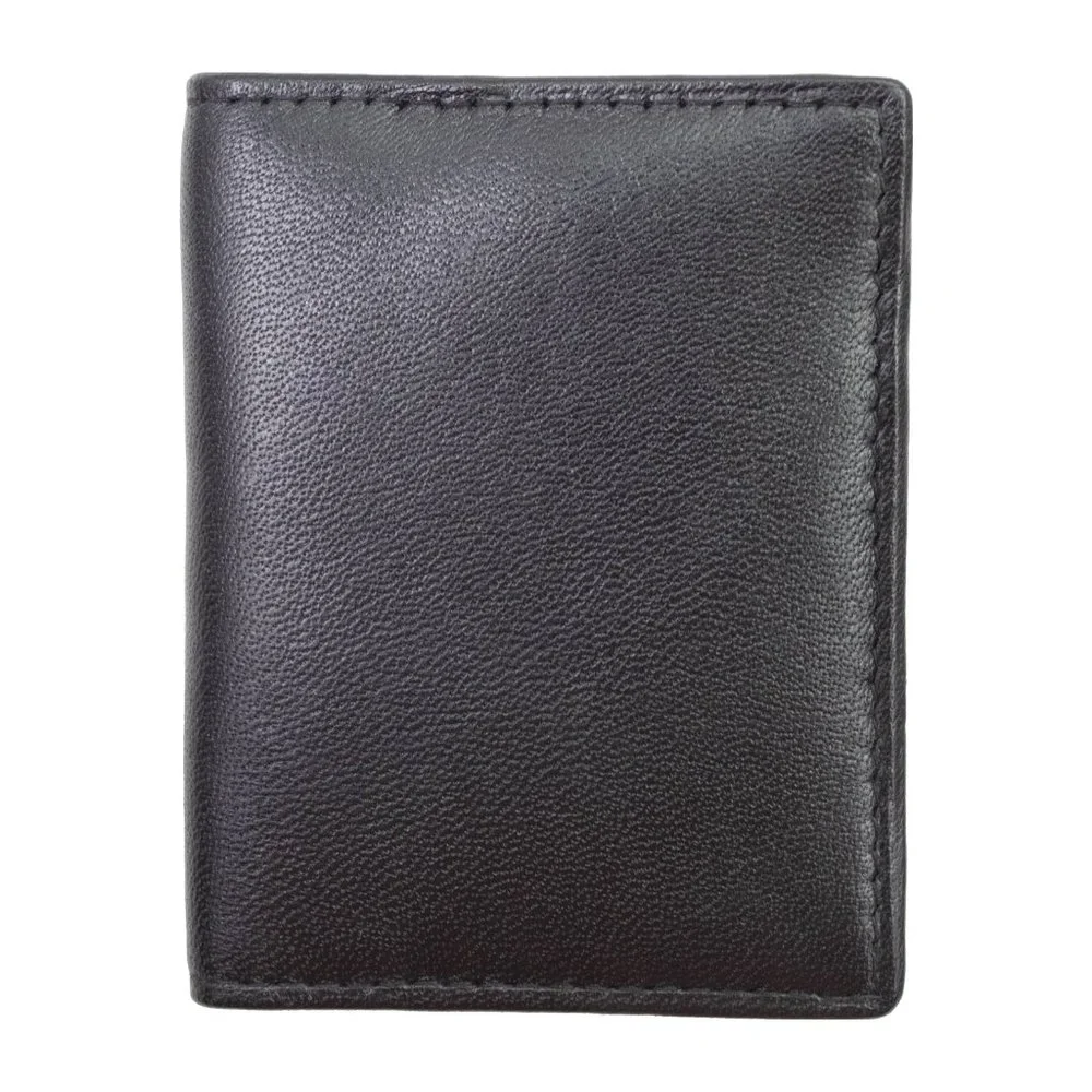 Genuine Leather Men's Mini Card Holder with RFID Blocking